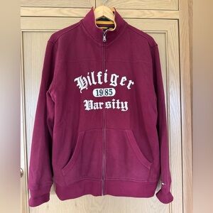 Tommy Hilfiger Varsity 1985 Maroon Jacket / 2012 / Burgandy Zip Front / large